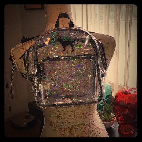 victoria secret clear mini backpack